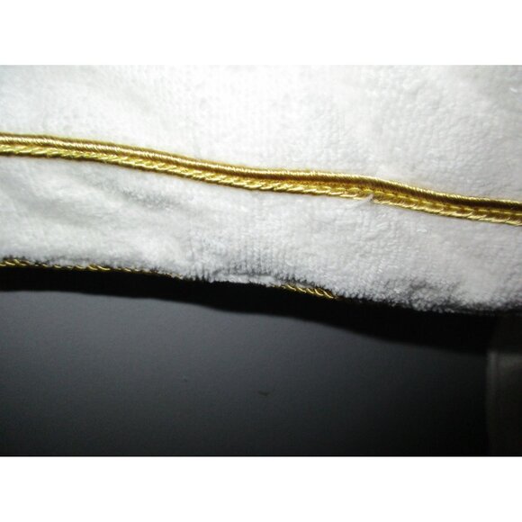 Sean John Men's Terry Robe White/Gold Trim White One Size NWD!!! - Picture 3 of 3
